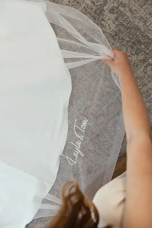 Customised bridal veil by Angelica Bespoke 