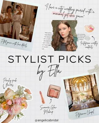 Stylists picks with Ella 🤍✨🌸
From a fitted gown to a dreamy city wedding at Fitzrovia Chapel — Ella knows how to create a look that’s minimal, chic, and unforgettable
Think peachy pink blooms, summer glow makeup, and cocktails as gorgeous as your gown! 🌸🌷
Ready to find your dream bridal look?
Book your appointment now — link in bio!
Wedding dress inspo | 2026 bride | 2025 bride | bride to be