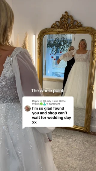 This is why we do what we do - to make brides to be happy and have a comfortable place to shop 🤍✨
Curve wedding dress | bride to be | London | plus size bridal shop @curvygirlliz